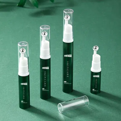 공장 5ml 10ml 12ml 15ml Airless 펌프 병으로 플라스틱 로션 튜브 강철 공을 가진 18mm 세안 PP 눈 크림 포장 용기